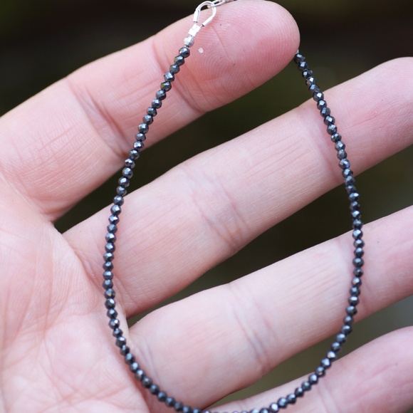 Natural Black Diamond Bracelet – 5 Carats Black Diamonds – Solid 14K White Gold - Picture 2 of 8